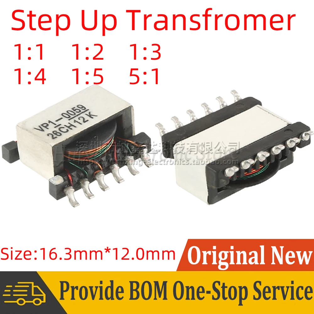 VP1-0059-R VP1-0059 6 권선 결합 다목적 1:1 1:2 1:3 1:4 1:5 5:1 부스터, 스텝 업 스텝 다운 절연 펄스 변압기