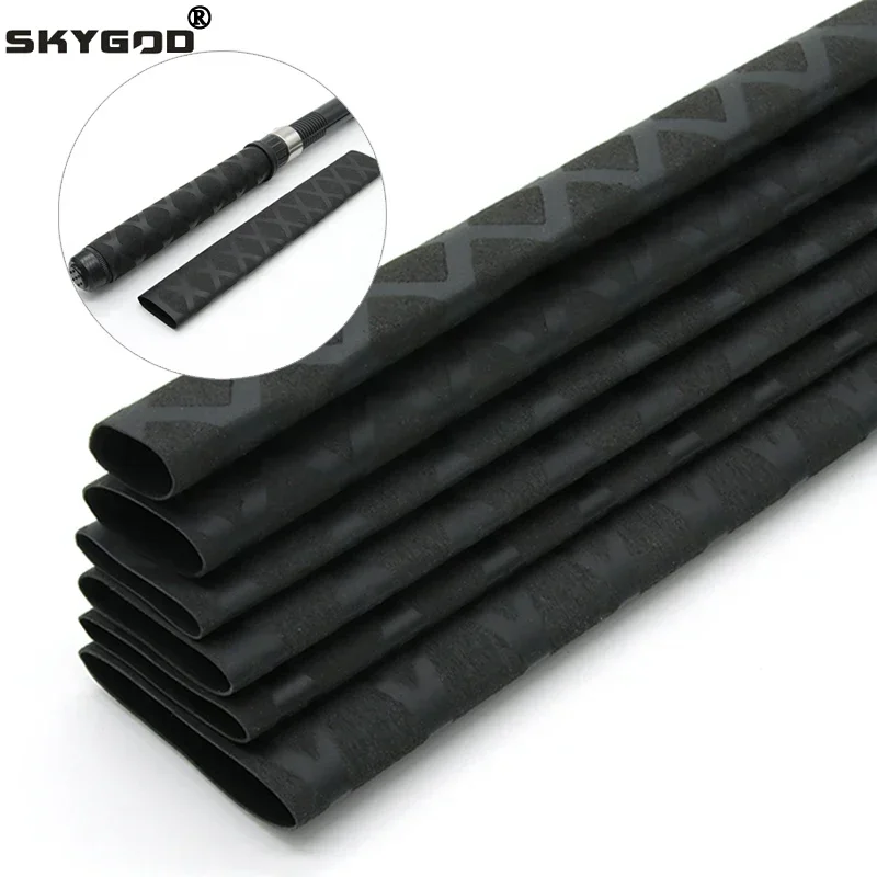 Non Slip Heat Shrink Tube Fishing Rod Wrap Black 15 18 20 22 25 28 30 35 40 45 50mm Handle Insulated Protect Waterproof Cover