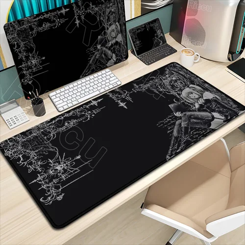 Alfombrilla de ratón con estampado HD, alfombrilla grande de Anime XXL para teclado de juegos de gran tamaño, alfombrillas de escritorio para ordenador portátil, accesorios para ordenador