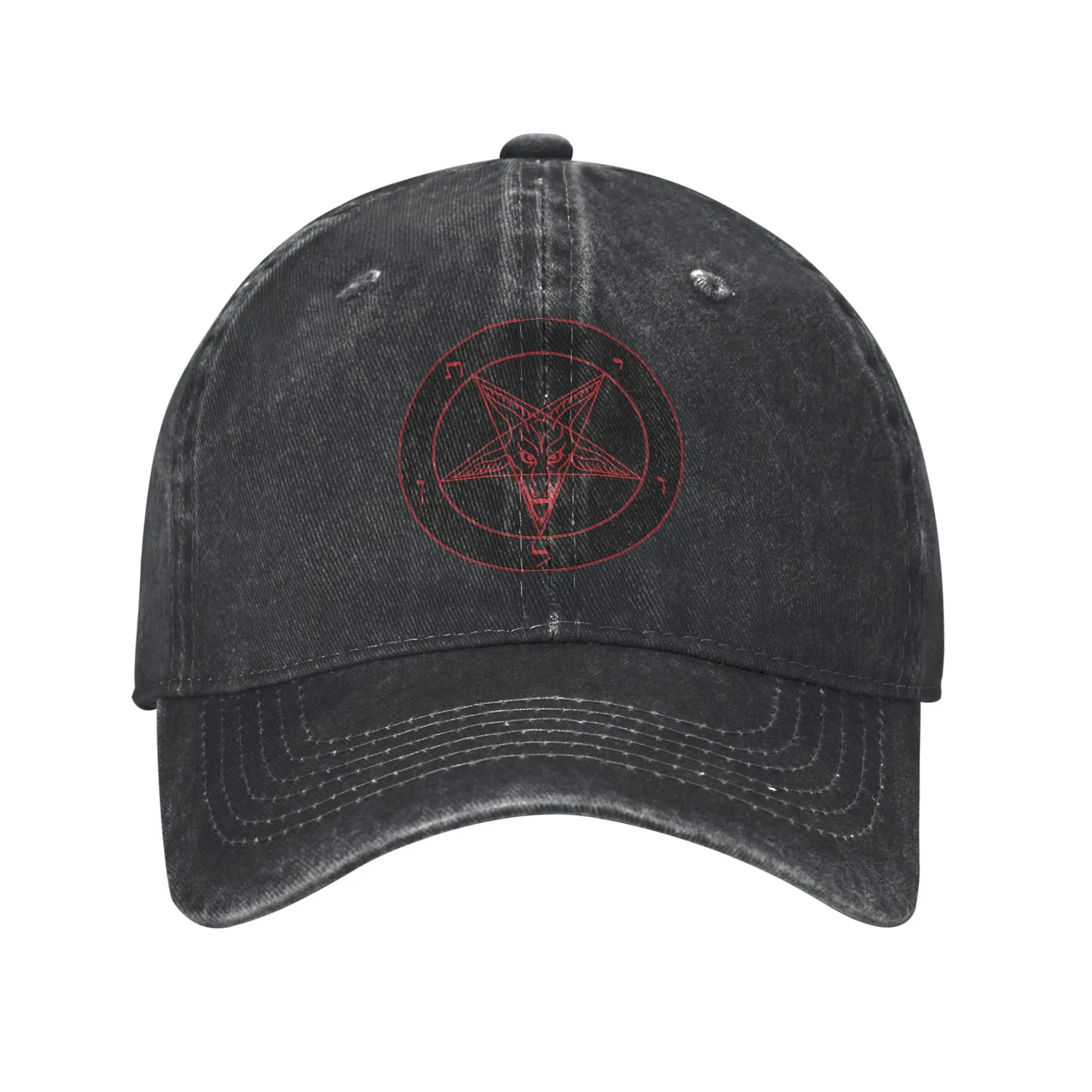 Church of Satan Baphomet Leviathan's Seal Fashion Baseball Cap  Oversized Women's Cap  Music Festival Women's Cap