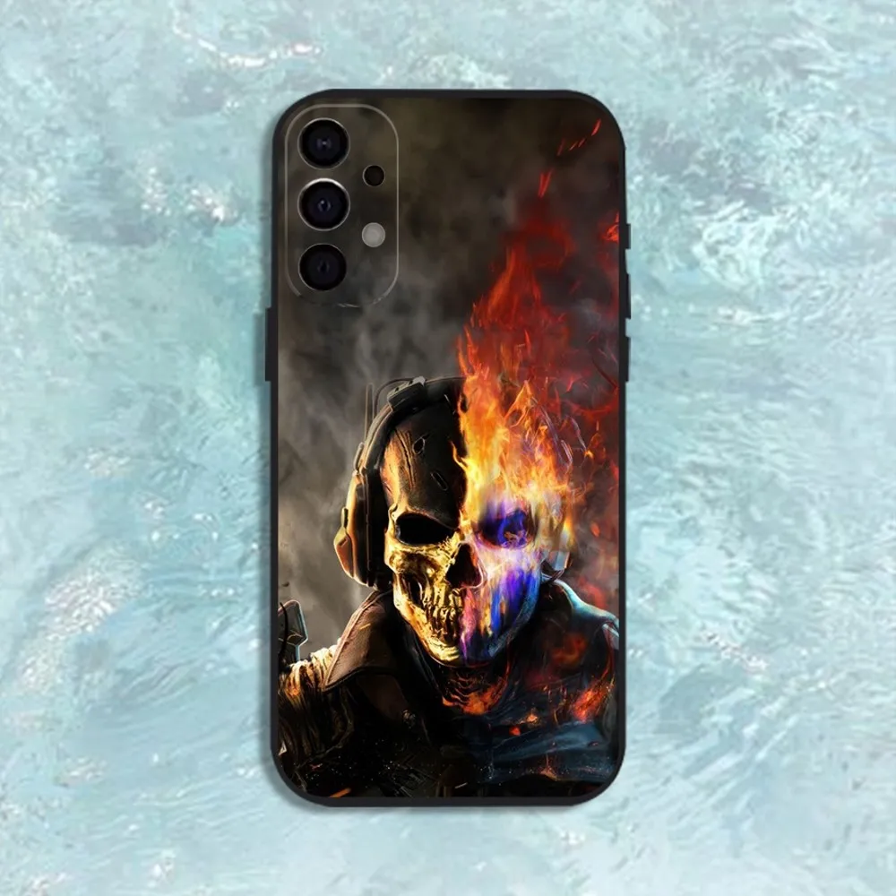حافظة هاتف C-COD Call Of D-Duty Ghost لهاتف سامسونج S25، S24، S21، S22، S23، S30، Ultra، S20، Plus، Fe، Lite، Note، 10,9,5G غطاء أسود