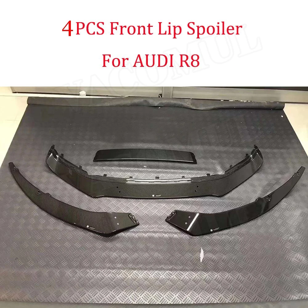 VACOMUL For Audi R8 2016 2017 2018 2019 Car Racing Carbon Fiber Front Bumper Lip Spoiler Chin Splitters Body Kits