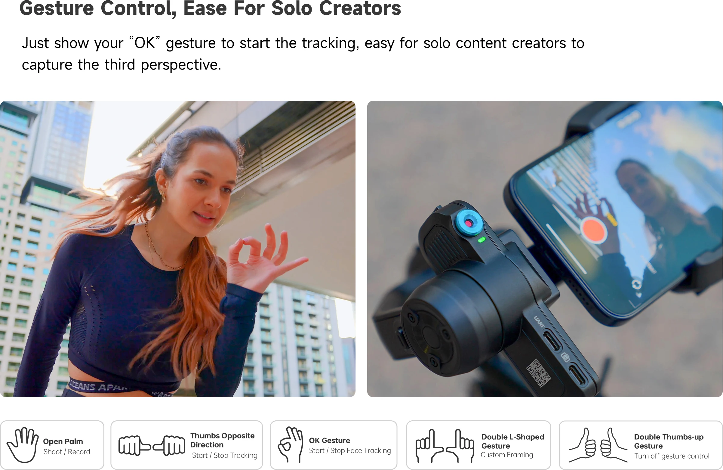 FeiyuTech SCORP Mini 3 Gimbal-Stabilisator für Smartphone, integriertes AI-Tracking-Modul, Lüfter, 2 kg Nutzlast mit integriertem Griff – Detail 11