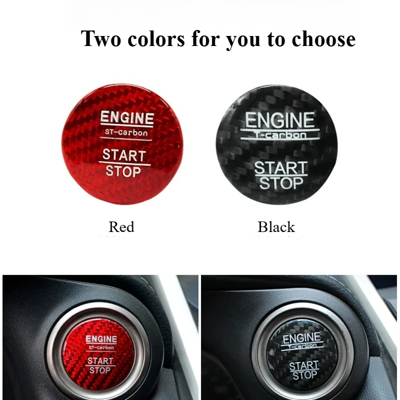 For Lexus NX/RX/ES/IS/CT/RC Carbon Fiber Start Stop Ignition Button Decor Ring Custom Precise Fit Anti-Scratch Interior Mod