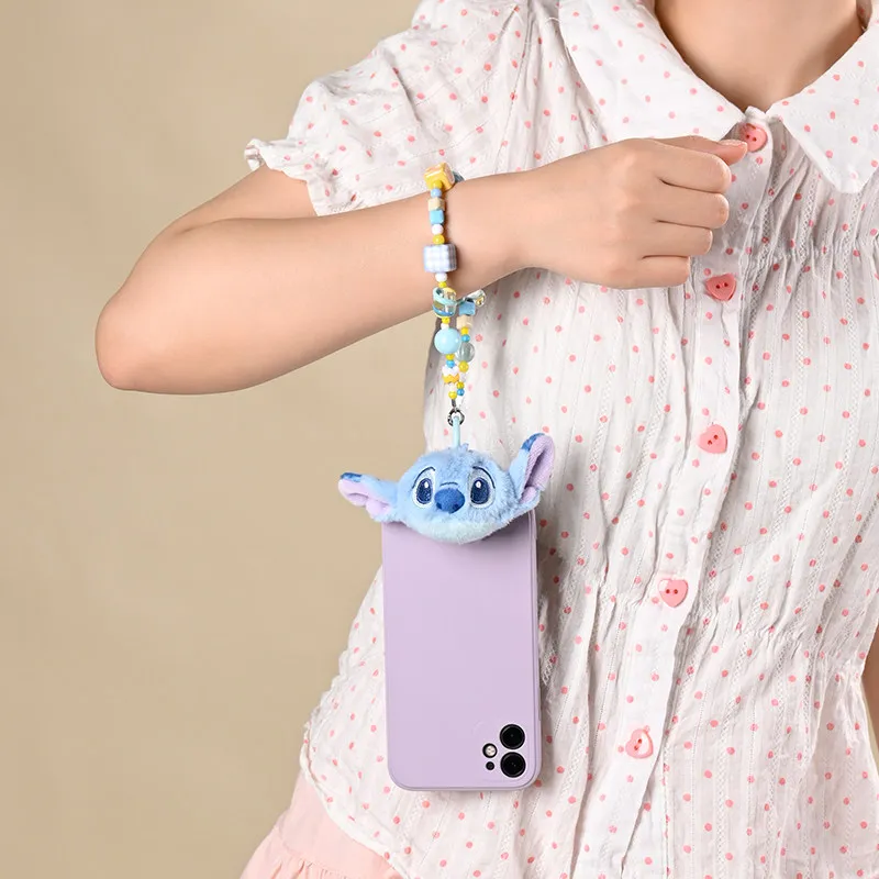 Plush Phone Strap Keychain Potdemiel Disney Stitch 16cm Wristlet Pendant Backpack Ornament Gift for Girlfriend Birthday