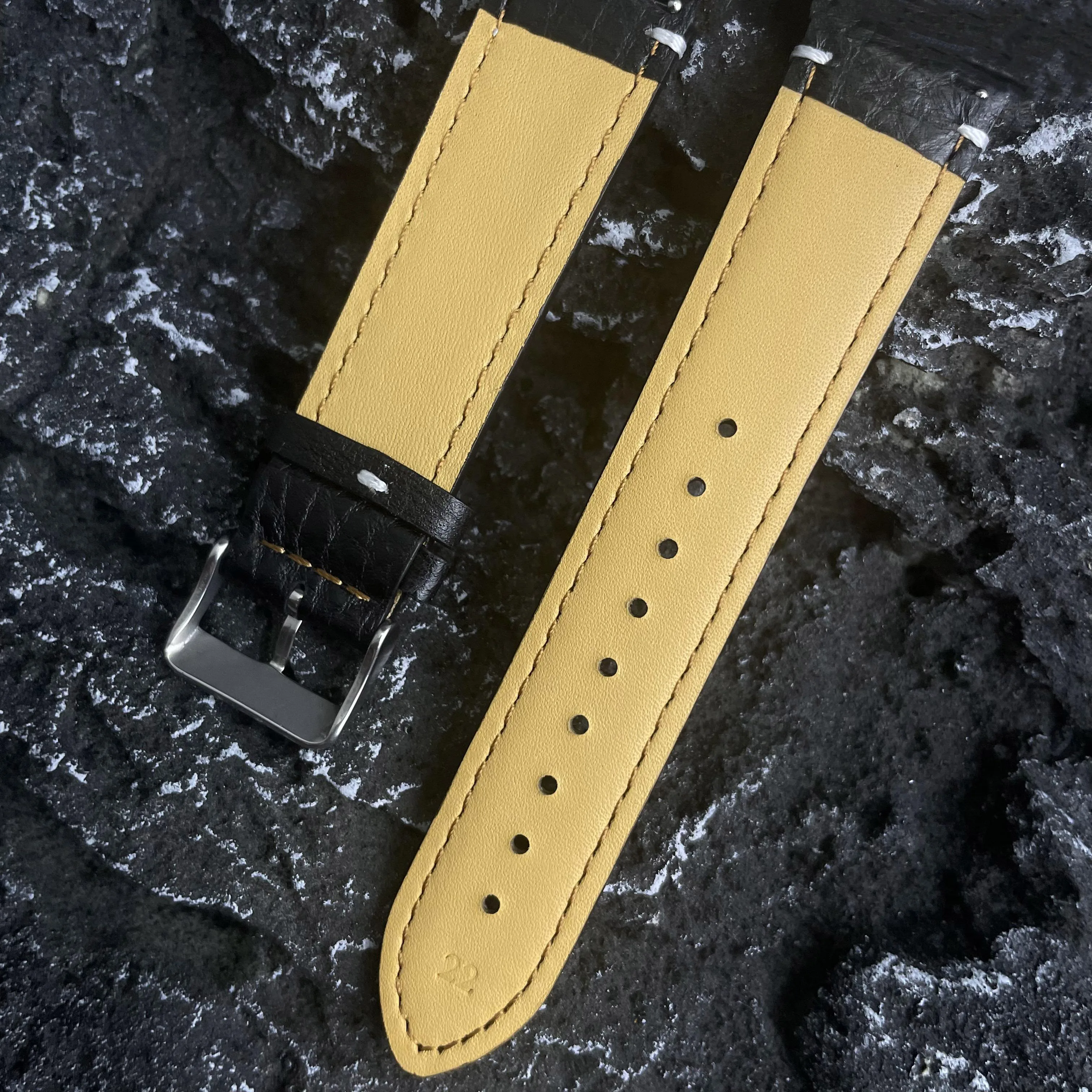 Leather Watch Strap 20mm 22mm For XiaoMi HuaWei GT2 3 PRO Luxurious Handmade Wrist Watch Band High Quality