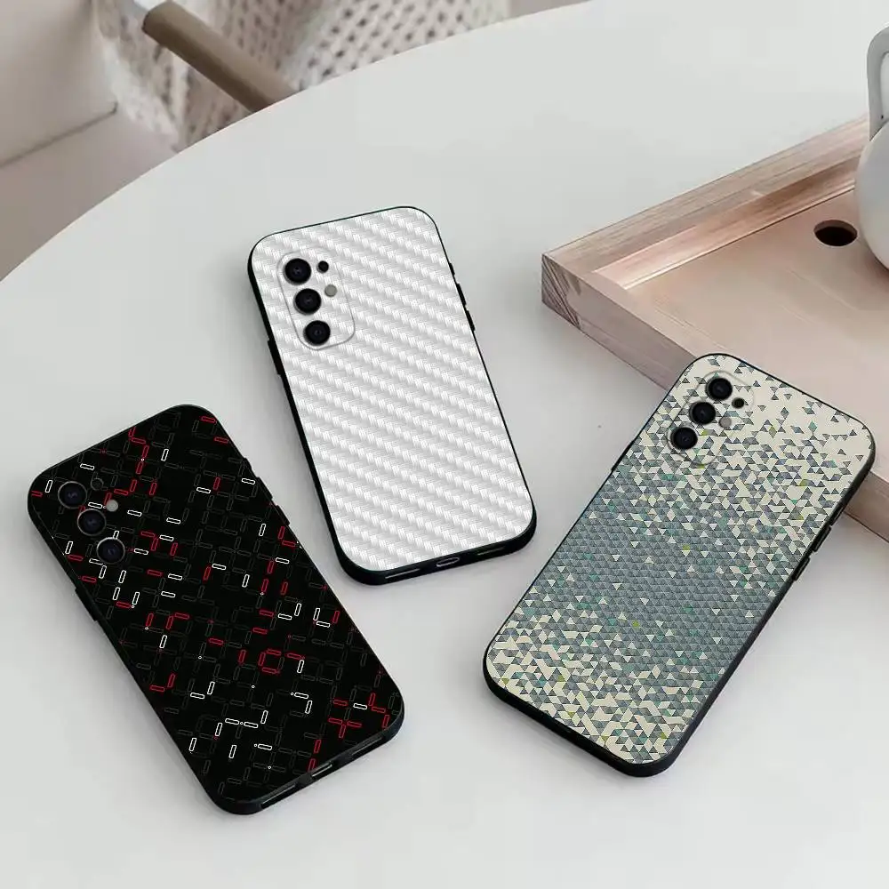 Carbon Fiber Weave  Phone Case For Samsung S25,S24,S21,S22,S23,S30,Ultra,S20,Plus,Fe,Soft Silicone Black Cover