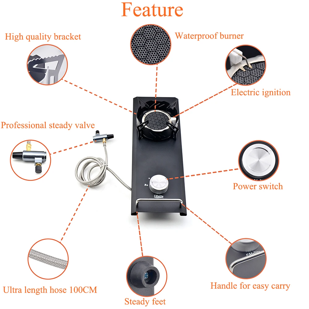 

Equipment Table Stove One lick Ignite High Firepower Burner Camping IGT 0.5UNT Gas Stove Folding Outdoor Camping