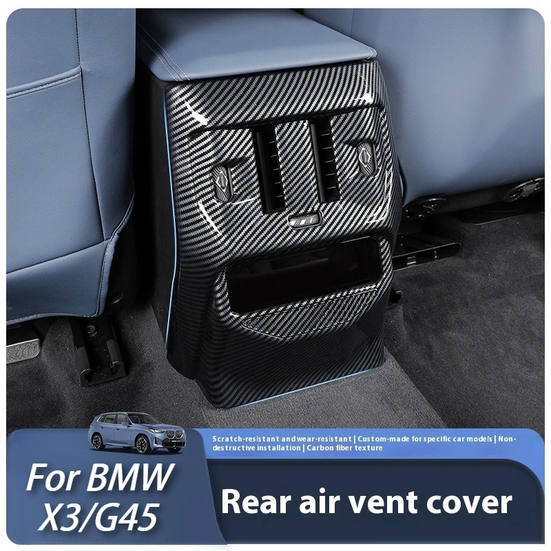 

Подходит для BMW G45 X3 2025+ автомобиля, украшение из углеродного волокна, защитная крышка заднего вентиляционного отверстия, задний подлокотник, внутренняя модификационная крышка