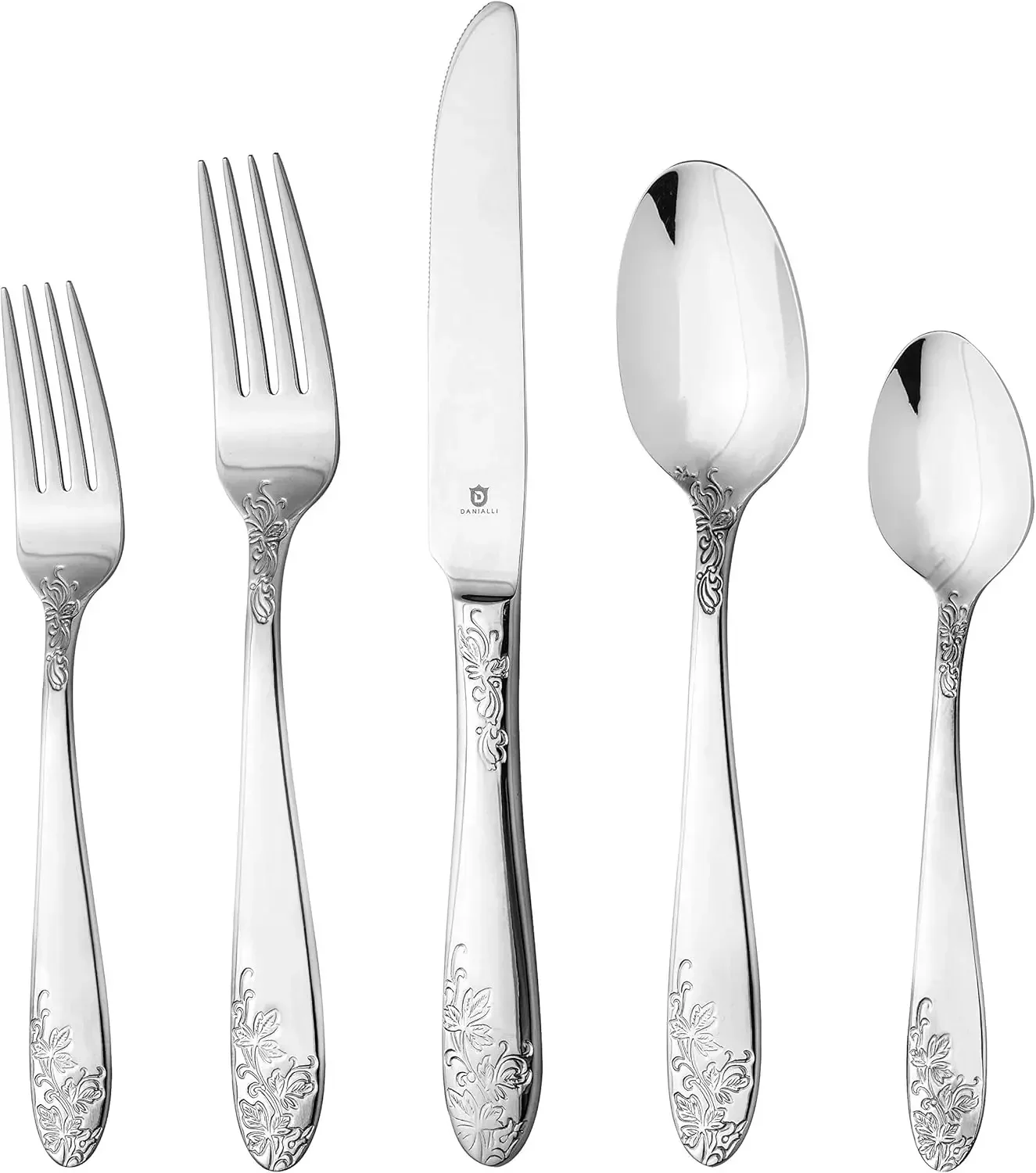 60 Piece Silverware Set For 12 18 10 Stainless Steel Silverware Set Modern Imperial Flatware Include Knife/Fork/Spoon & Long