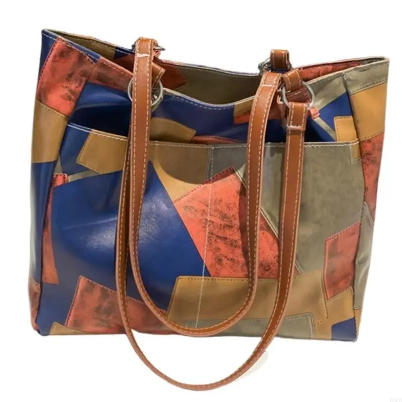 

Contemporary Shoulder Bag PU Handbag Large Capacity Shopping Bag Versatile Underarm Purse For Work School And Travel