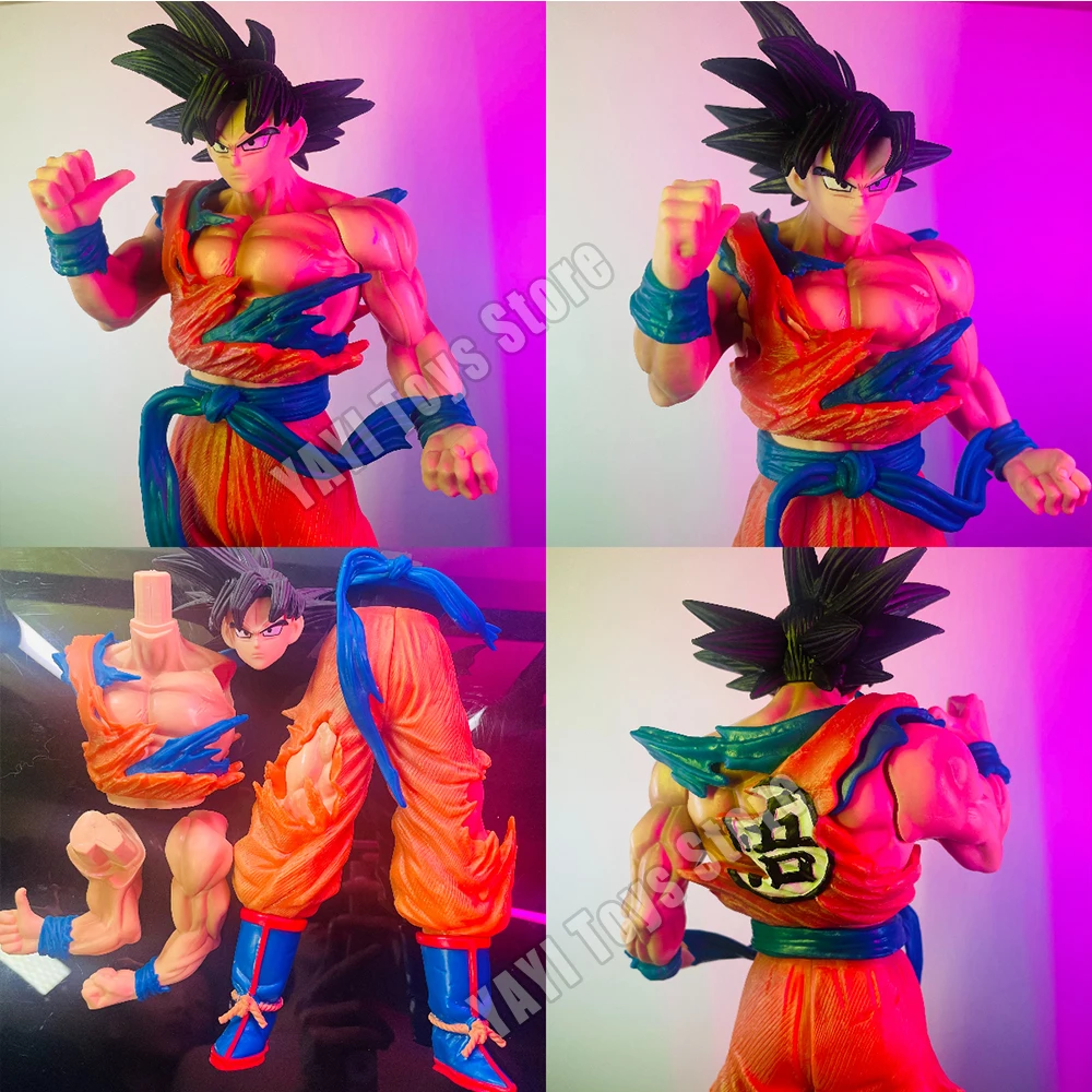 Heißer 35 cm Dragon Ball Z Son Goku Amin Figur GK Super Saiyajin Son Goku Action Figure PVC Vegeta Sammlung Statue modell Spielzeug