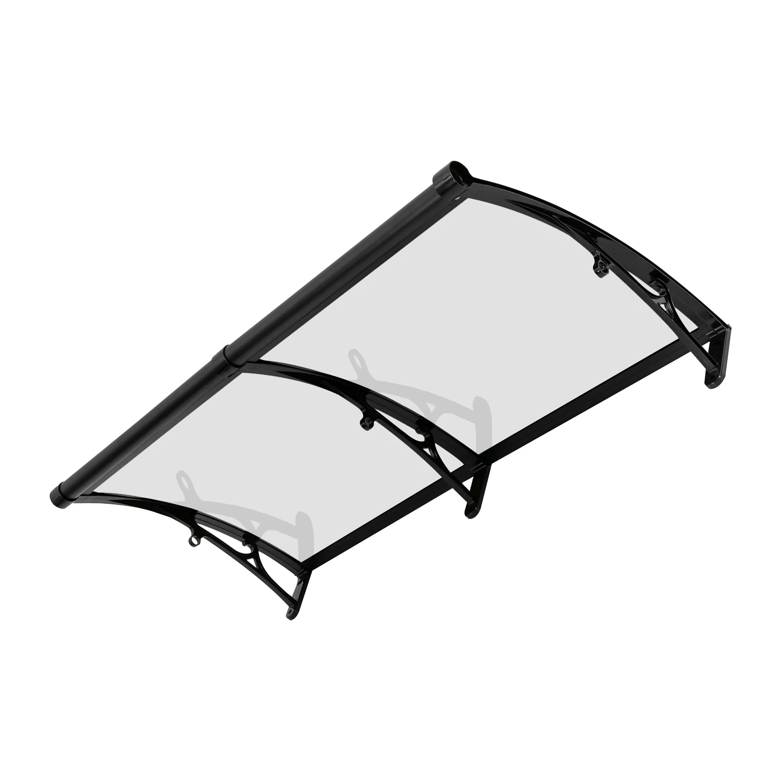 Vordach für Haustür 120 X 60 cm Transparentes Bogen-Vordach Aluminiumlegierungs-Halterung Maximallast 440,92 lbs Dach-Vordach Regenschutz – Detail 19