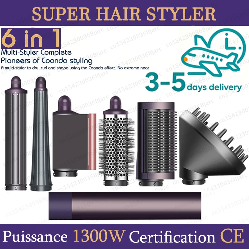 SenCiciMen X9 Styler Multifunzione per Capelli, Ferro Arricciacapelli, Spazzola ad Aria Calda, Asciugacapelli Professionale da Salone, Styler per Capelli Ricci