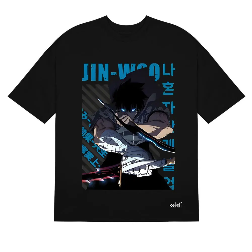 Solo Leveling Jin-Woo T-Shirt - Dynamic Anime Graphic Design