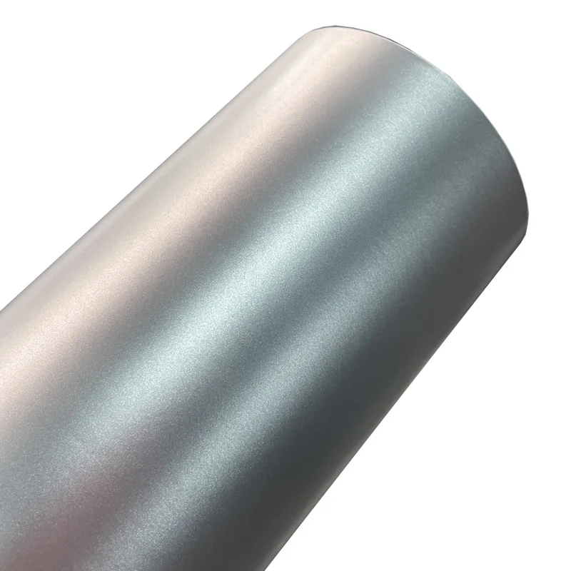 Premium Chrom Matt Metallic Silber Vinyl Wrap Film Selbstklebende DIY Aufkleber Automotive Car Wrapping Folie Blase frei