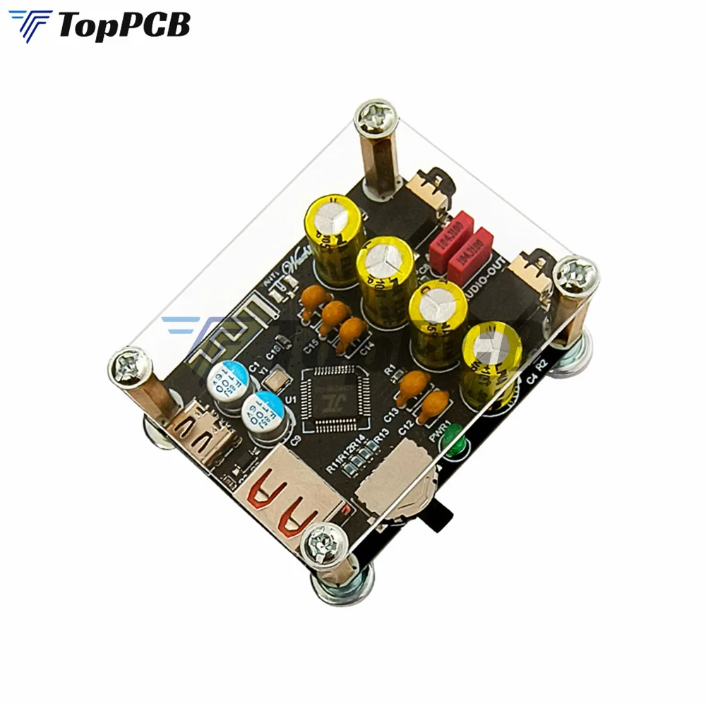 App Control USB Decoding Board Lossless HiFi Bluetooth 5.1 Audio Receiver 5V 1-3A Type-C AUX MP3 Decoder for Subwoofer Speaker