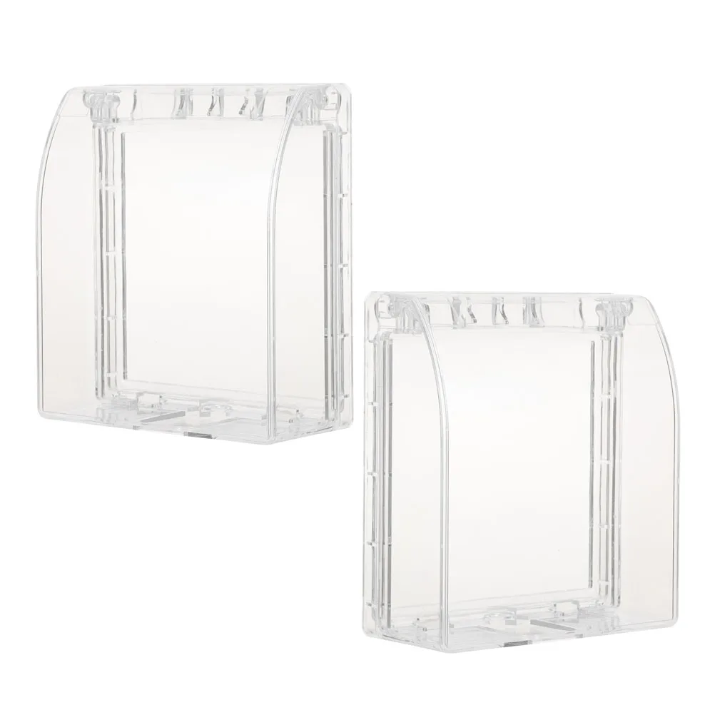Weatherproof Transparent Plastic Switch Box Outdoor Protector Clear Doorbell Cover Doorbell Protective Cover Waterproof Switch