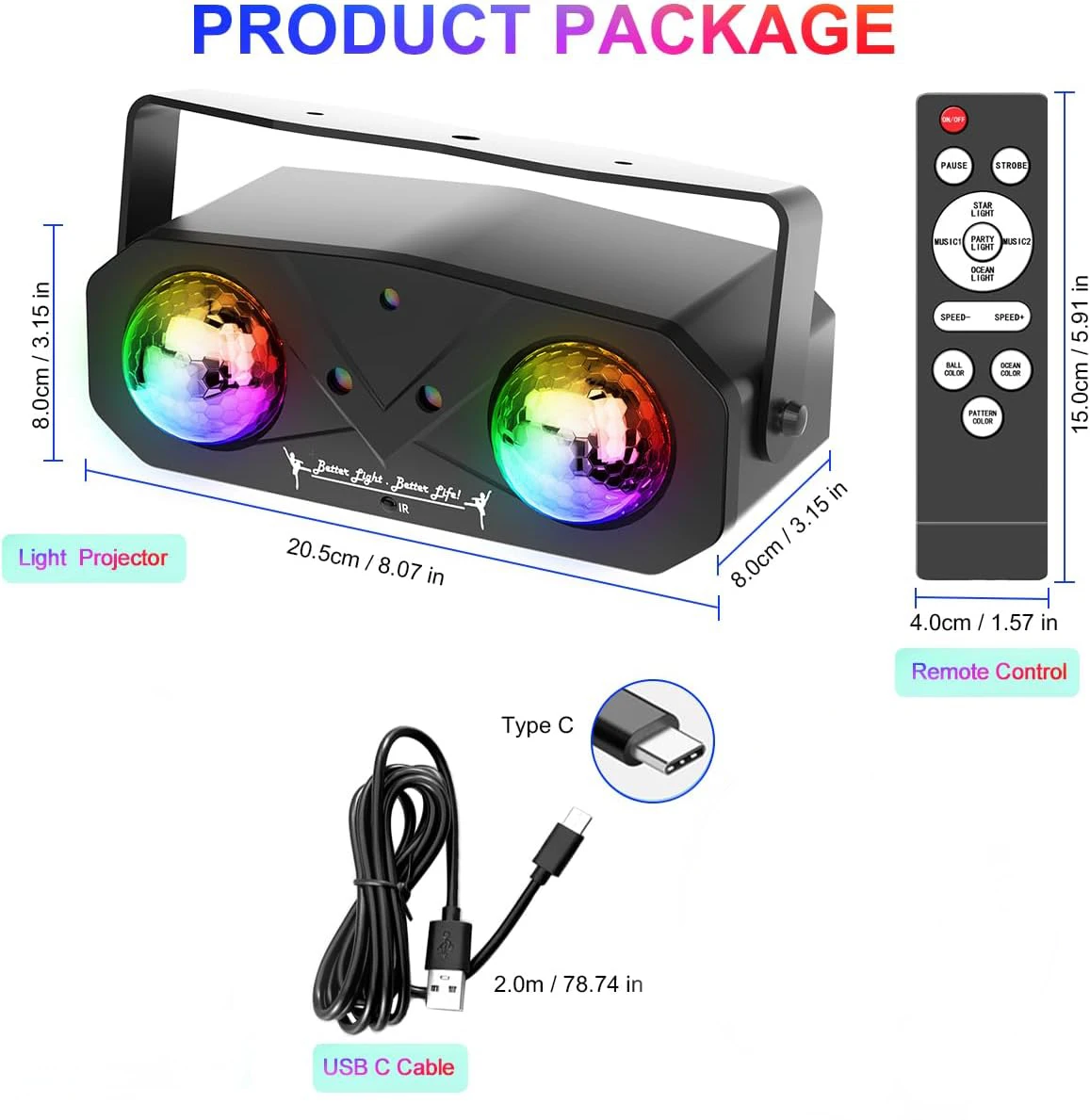DJ Disco Lights Party Lights 3 in 1 Strobe Star Ocean Wave Projector with Remote Control for Bar Birthday Wedding KTV Christmas image 6