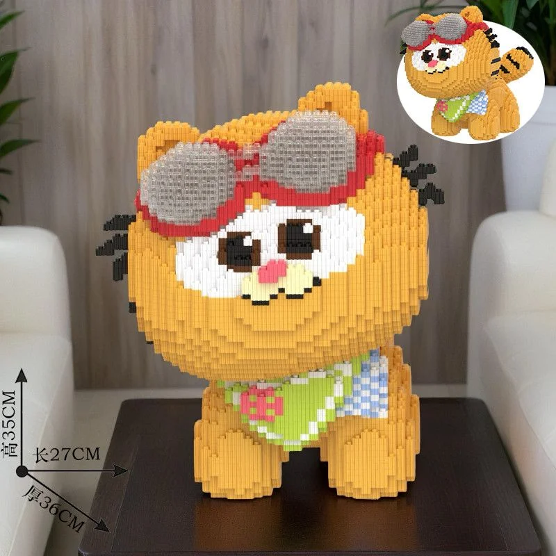 Huge Garfield Building Blocks Adult Stress Relief DIY Puzzle Toy Gift for Boys Girls Home Decor view 6