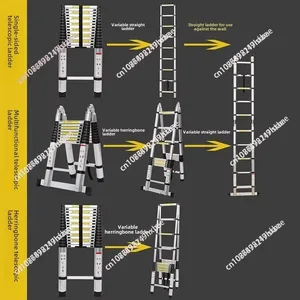 سعر الجملة 8 متر سلم تلسكوبي متعدد الأغراض من الألومنيوم للاستخدام الصناعي أعلى 10 مبيعات سلم الألومنيوم 8 أمتار - No5