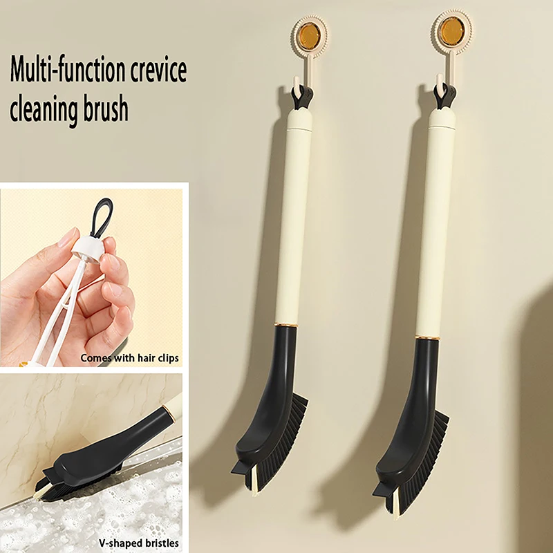 Multifunctional Gap Brush Long Handle Bathroom Window Dead Corner Cleaning Brush Kitchen Water Stain Cleaning Shovel