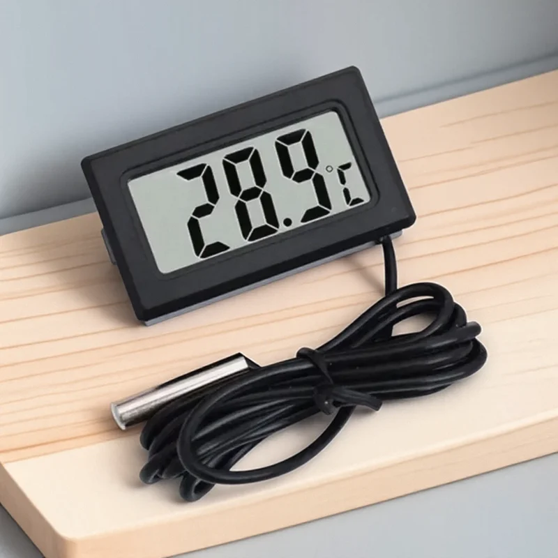 Termómetro digital para refrigerador con sonda - Medidor de temperatura electrónico integrado para agua de frigorífico y congelador de cocina