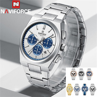 NAVIFORCE Men Watch Sport Top Brand Luxury Military Chronograph Date Original Wristwatch Waterproof Quartz Male Clock Gift 8048