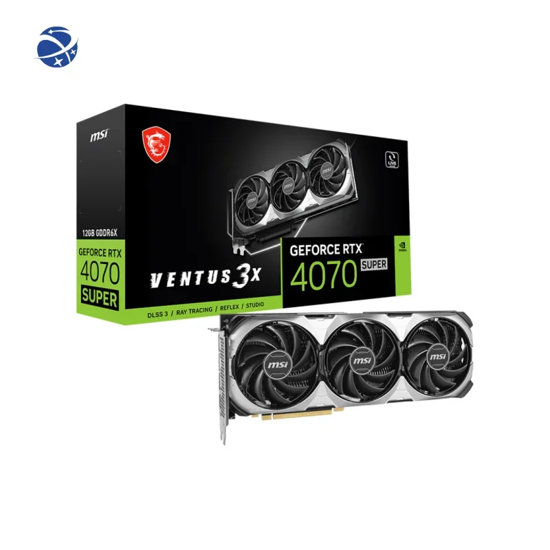 2024 new GeForce RTX 4070 SUPER 12G VENTUS3X 12GB GDDR6X Graphics Card with 192-bit Memory 21Gbps Memory Speed Video Card used