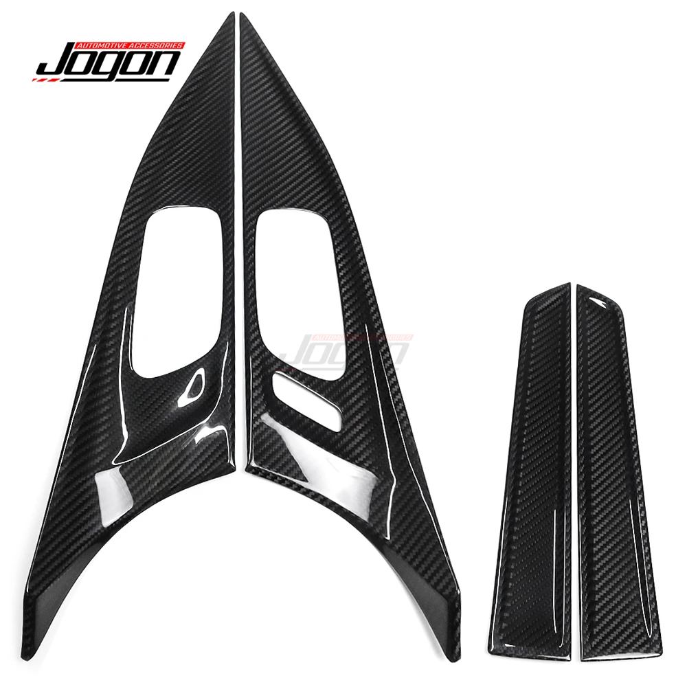 Real Dry Carbon Fiber Inner Door Handle Surrounding Panel Trims Accessories Decor For Acura Integra Type S DE4 DE5 2022+