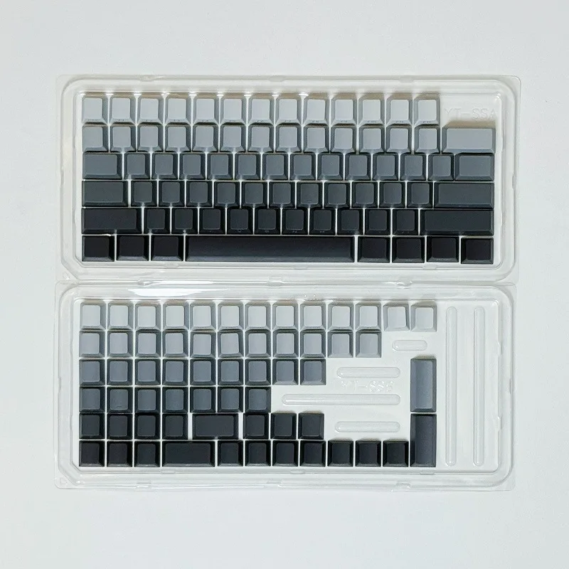 

gradual change original side engraved transparent keycap PBT personality gradual change process height mechanical keyb