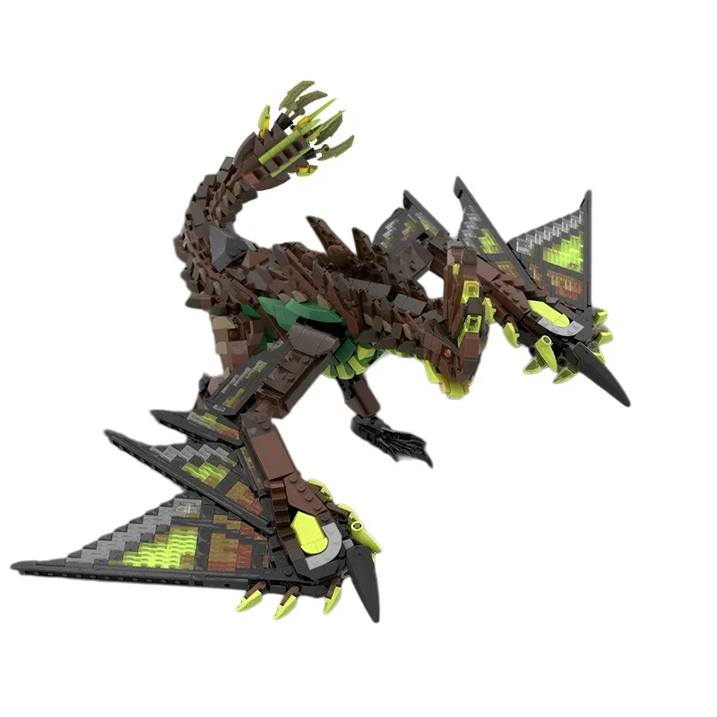 

Monster Hunter Astalos Dragon New Creative Building Blocks Horror Hunter Animal Construction Toy for Kids Halloween Ideas Gift