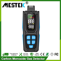 Mestek Carbon Monoxide Gas Detector 0-1000PPM Color Dual Display CO Meter Thermometer Module Sensor Ringtone Alarm Data Hold