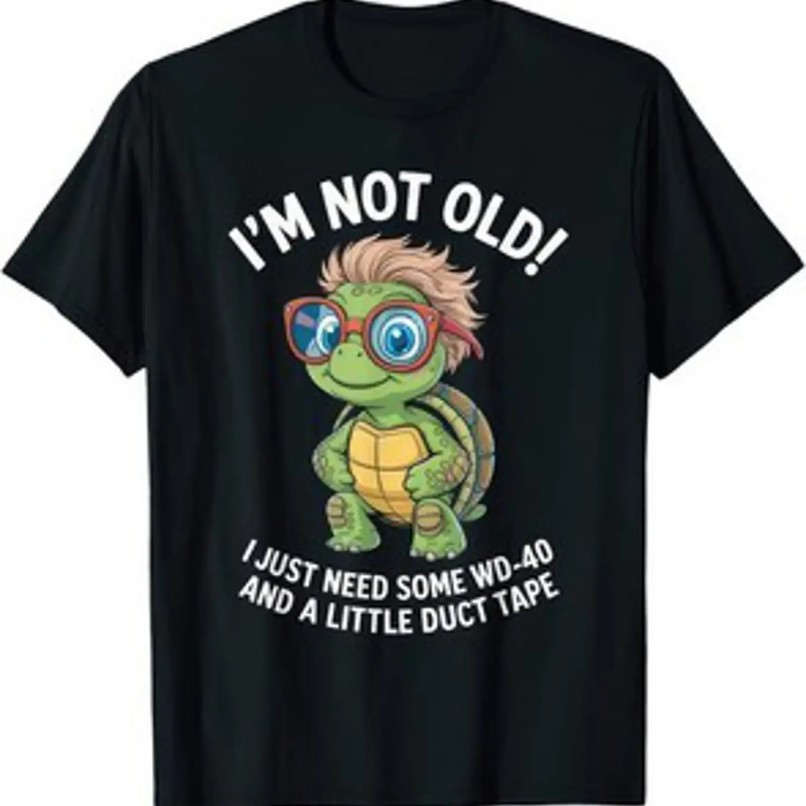 Camiseta Unisex WD40 con Diseño Gráfico Vintage de Cinta Adhesiva, Ligeramente Desgastada, Estilo Elegante para Hombre
