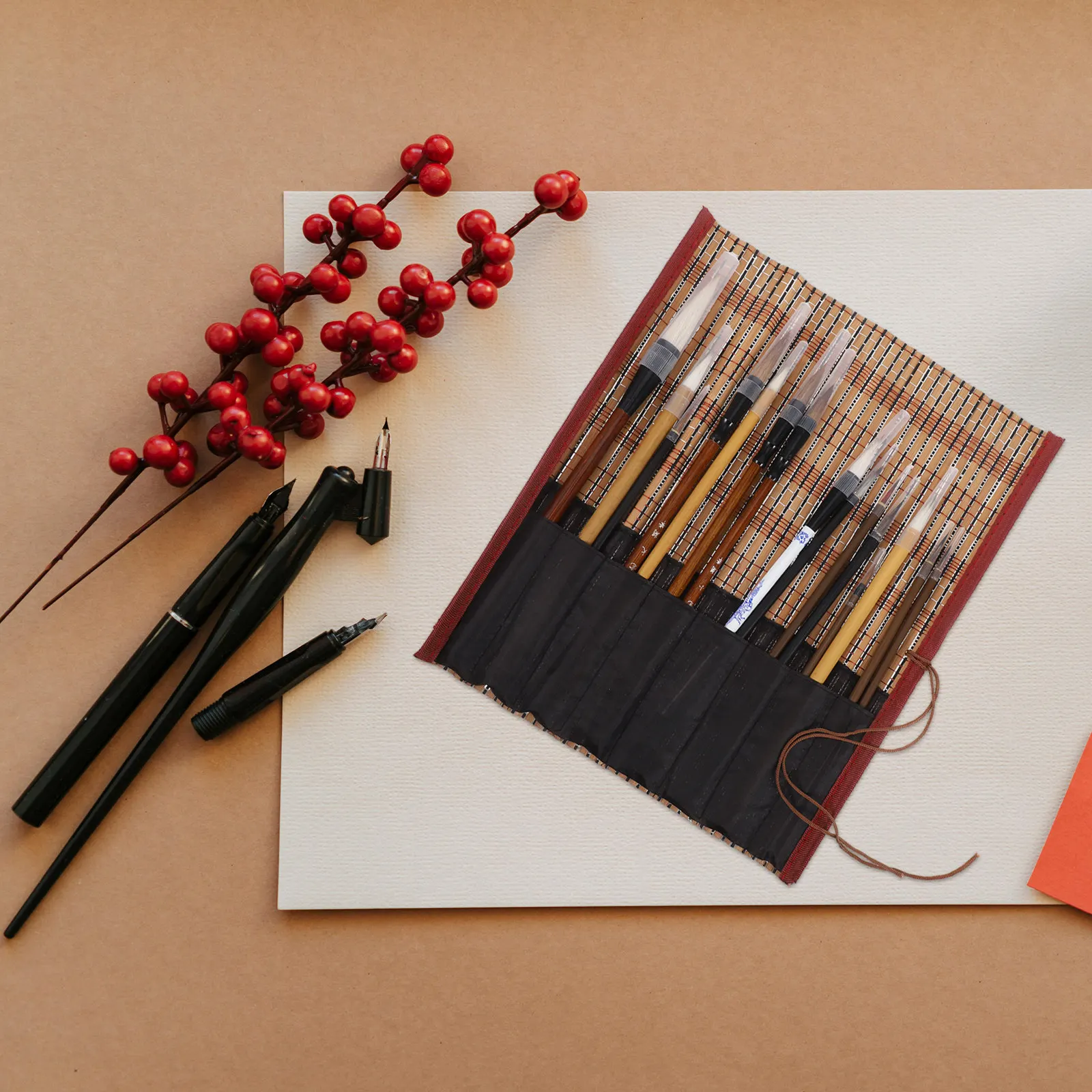 

1Set Chinese Calligraphy Brush Set Traditional Painting Brushes for Watercolor Ink Art Professional Calligraphy Writing Supplies