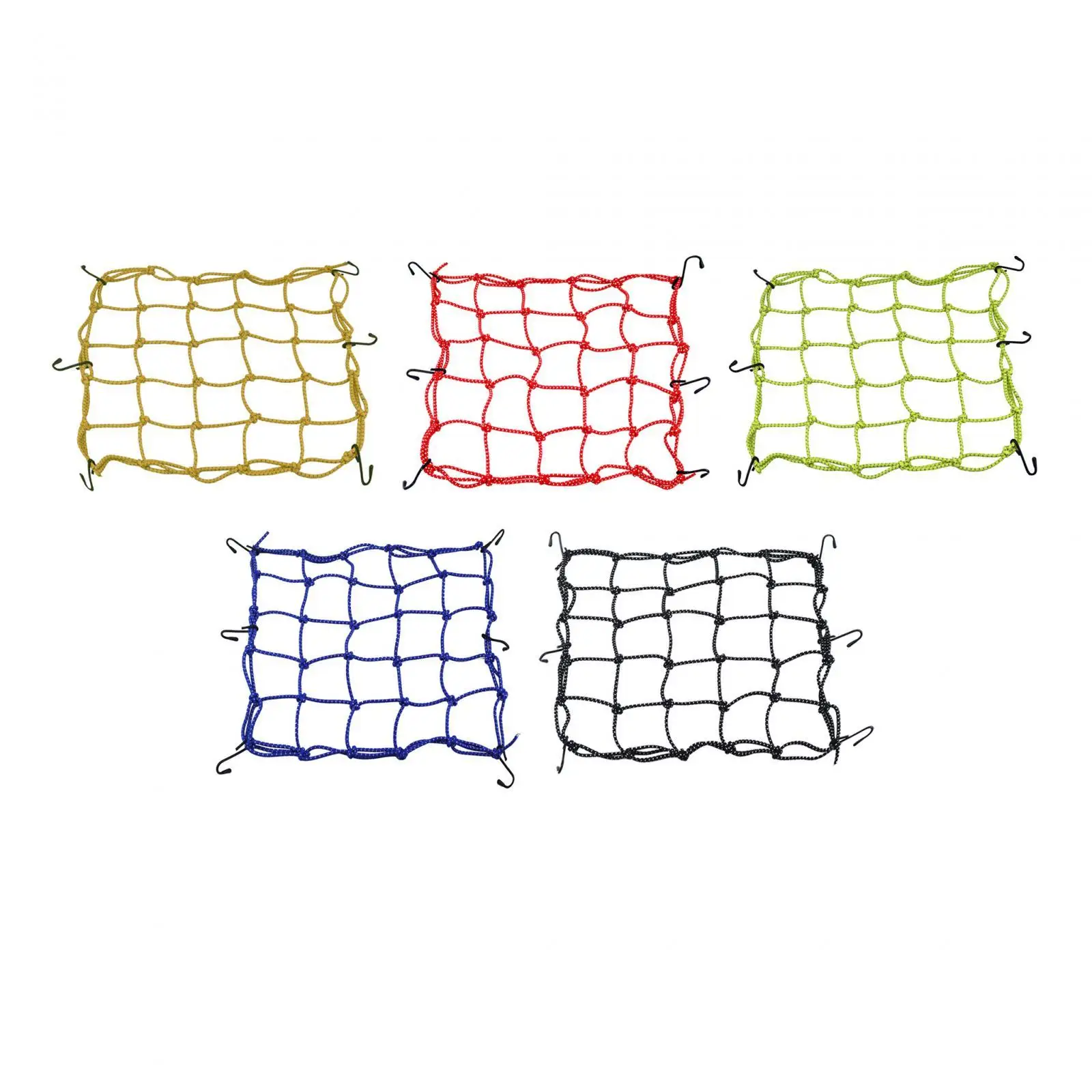 

40cmx40cm with Metal Hooks Luggage Rack ATV Rack Storage Netting Reflection Motorcycle Cargo Net Luggage Thicken Netting