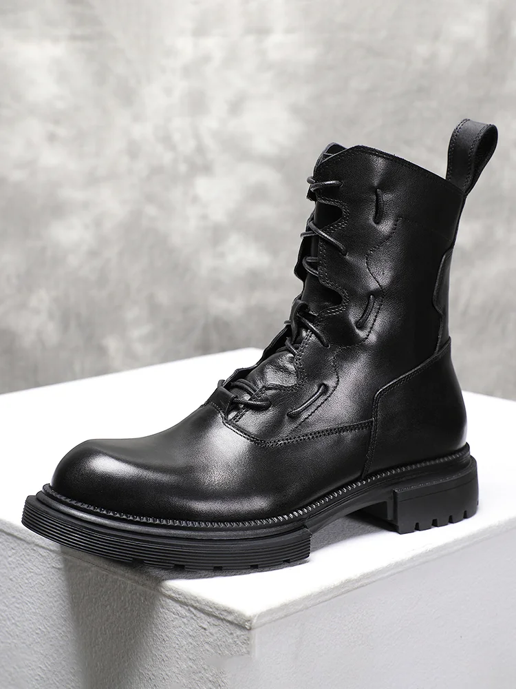 2025 winter new non-slip sneakers men's large size wear-resistant hiking shoes high quality high-top outdoor hiking shoes