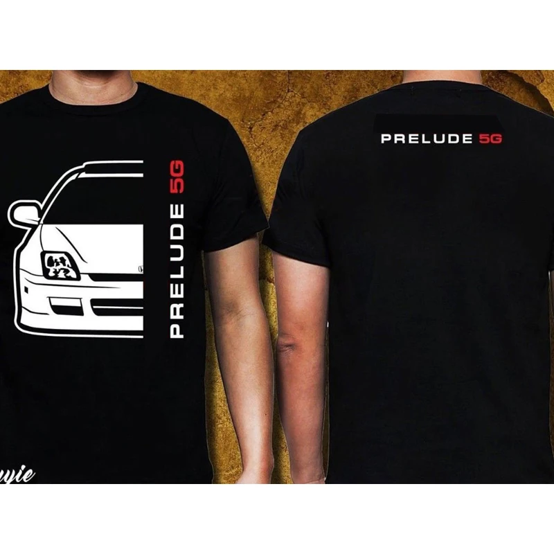 Camiseta de manga corta para hombre, Camisa de algodón con cuello redondo, estampado de calidad, talla europea, XS-5XL, Japón, Car, Hon Prelude, 5G
