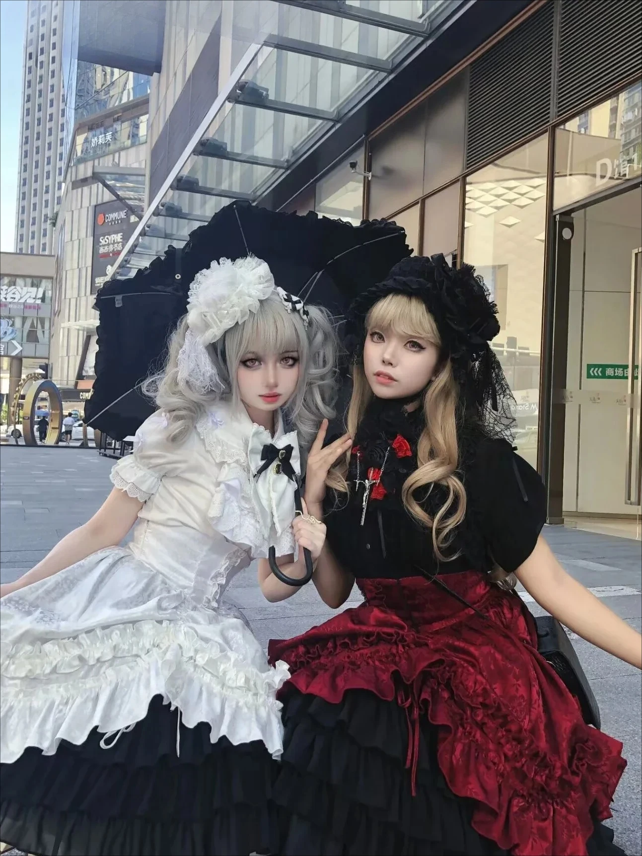 القوطية لوليتا نمط موضة حلوة لطيف أنيق تنورة غير رسمية فام قصيرة عالية الخصر التنانير للنساء 2025 جديد ربيع الخريف الساخن