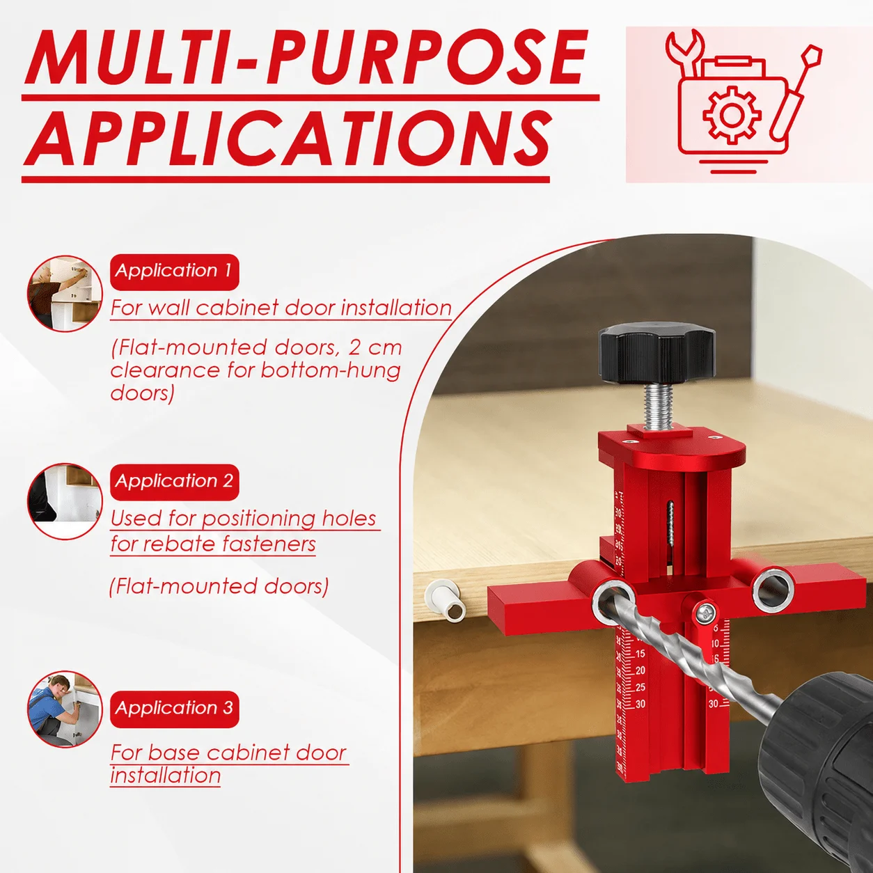 3 in 1 Cabinet Door Mounting J - Furniture Hardware Jig review and price