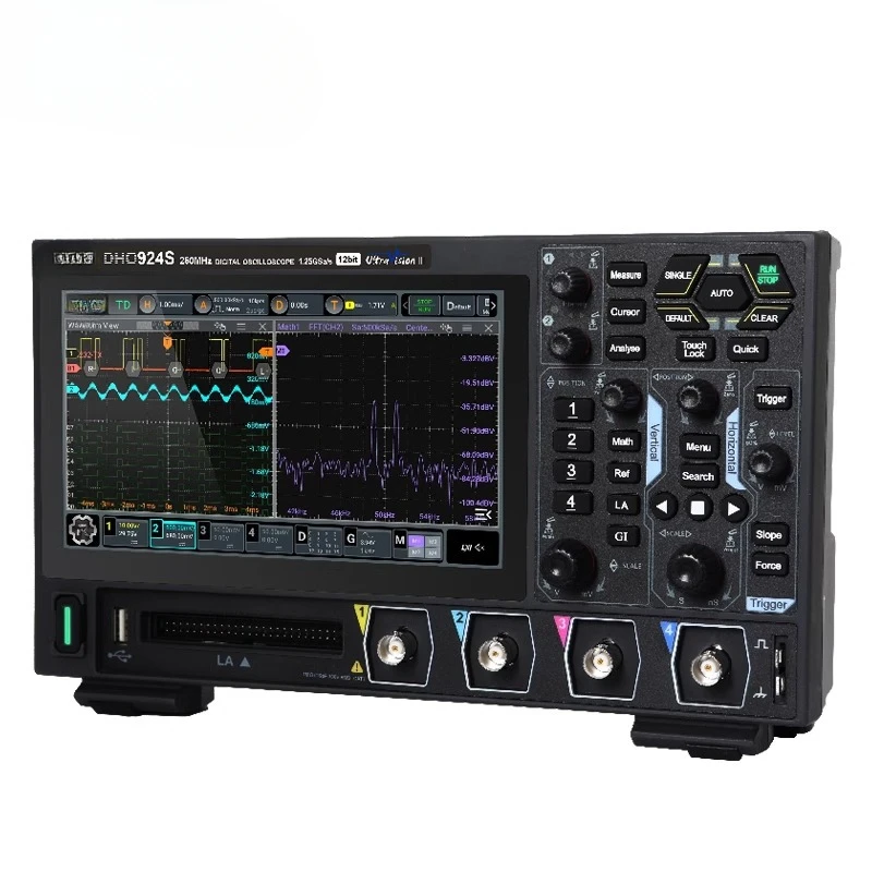 Portable Digital Oscilloscope DHO914/924S High Resolution 12bit Quad Channel 250M