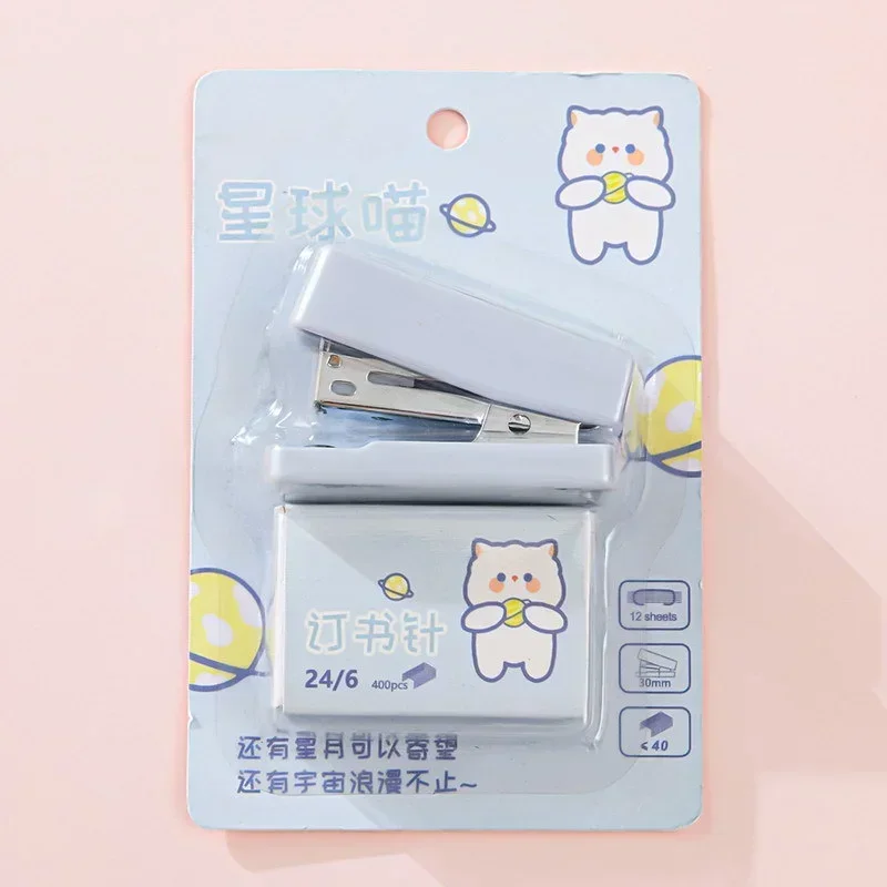 Cartoon Mini Stapler Set Cute Animals Rabbit Student Office Stationery Binding Tools Student School Supplies