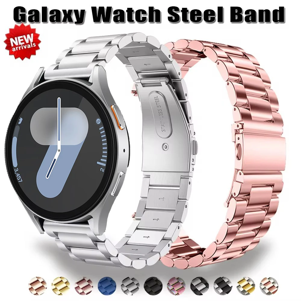 

Stainless Steel Strap for Samsung Galaxy Watch 7/6/5/4 44mm 40mm 4/6 Classic 47 43 46 42 Band Bracelet Galaxy Watch 5Pro Correa