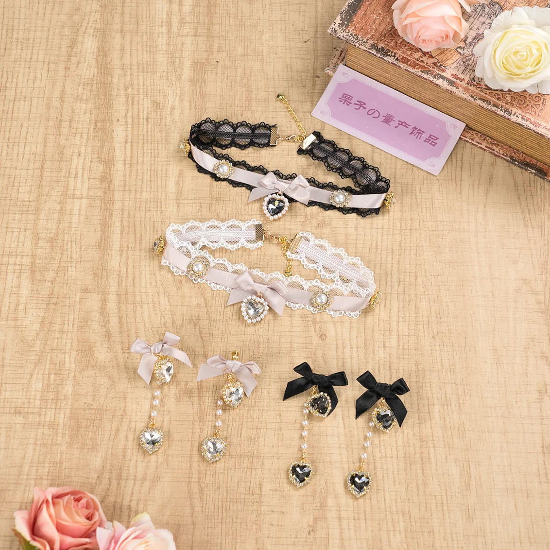 Japanese Tianlei Mass-produced Heavy Industry Pearl Rhinestone Gemstone Collar Collar Lolita Necklace Collarbone Chain for Women