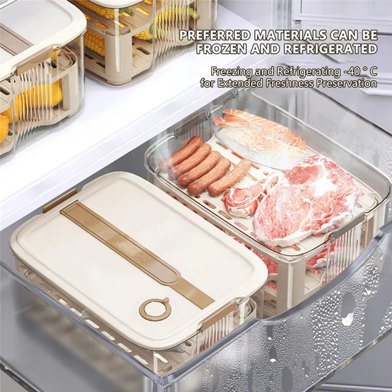 

【Flash Sale】Camping Food Storage Box - Sealed Fresh Keeping Container For Picnic, Travel & Outdoor Activities, Holds Fruits & Dr