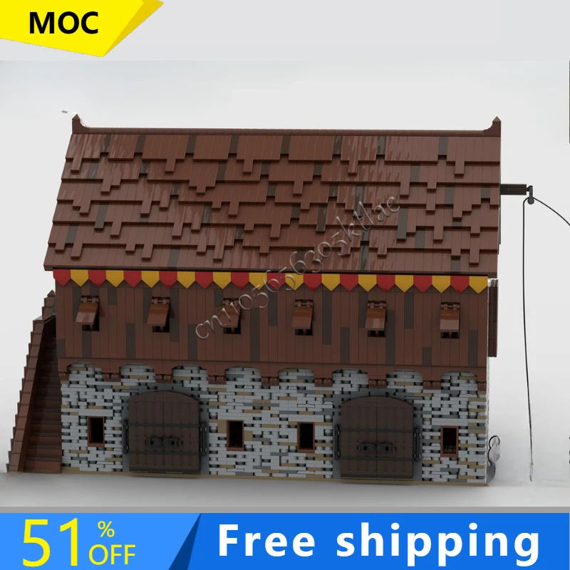 9007PCS Medieval Hohenzollersk Castle Warehouse Modular Model Architecture Building Block Diy Education Assembly Kids Toys Gifts