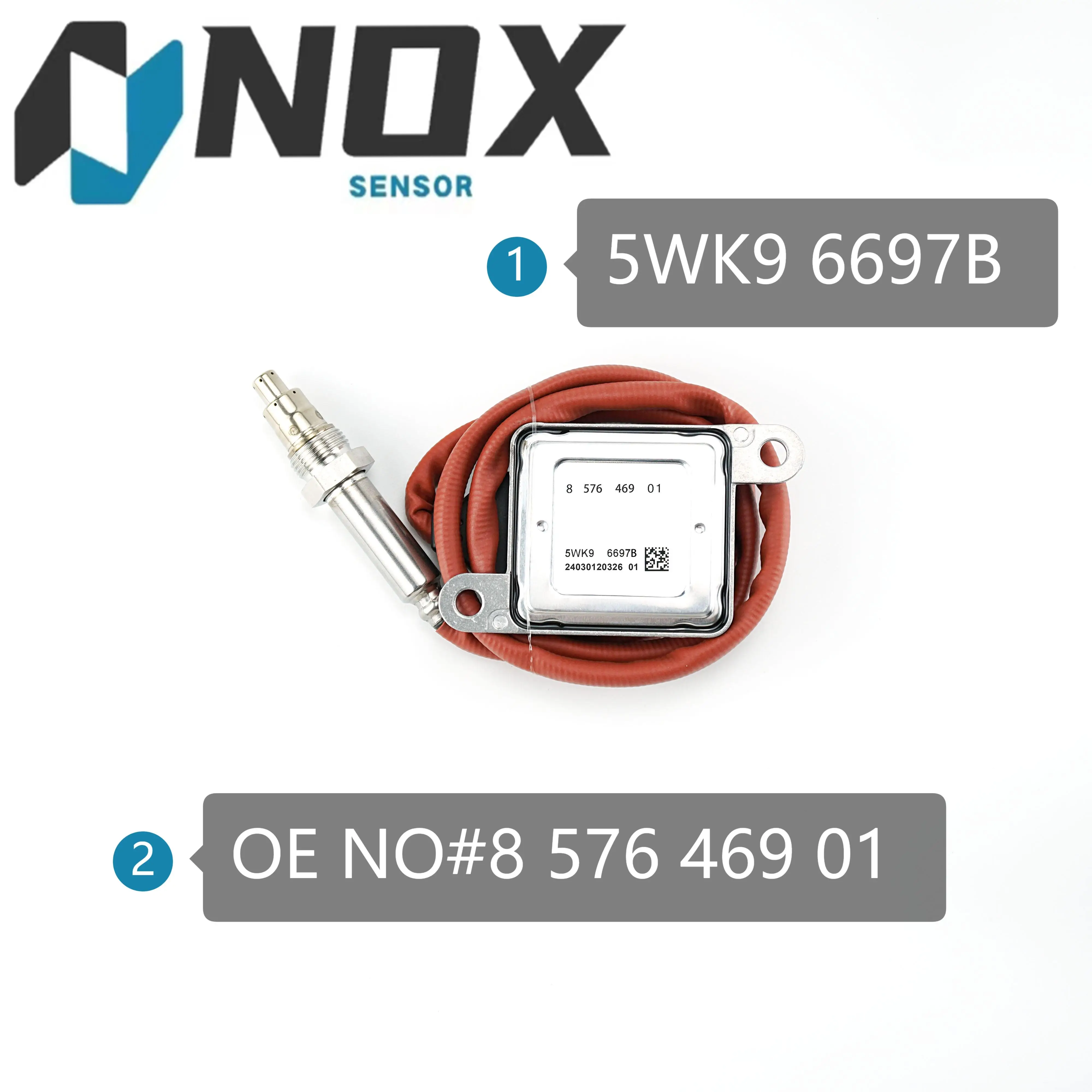 NOx Sensor Nitrogen Oxide Sensor 857646901 5WK9 6697B for Euro.6 Diesel Engine SCR Emission System