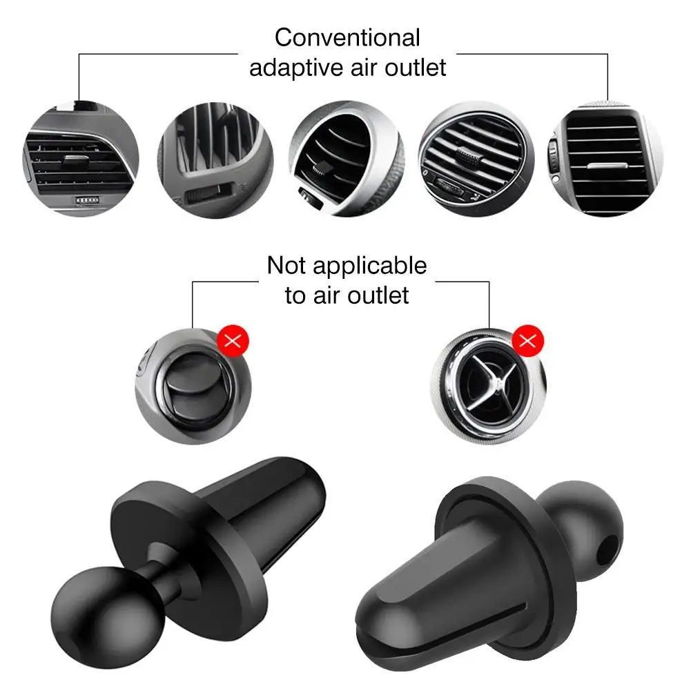 Universal Car Air Vent Clip 17mm Ball Head For Magnetic Car Phone Holder Gravity Support Stand Mount Car Charger Bracket