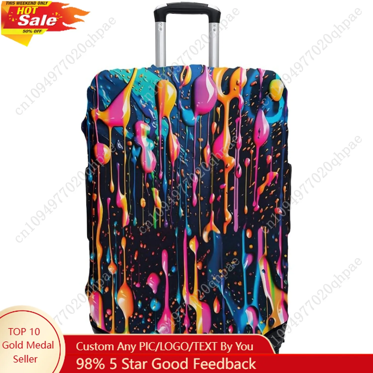 

SOLOS Cover Stretchy Spandex Suitcase Covers for Luggage with Zippers & Elastic Straps, Durable & Stylish Luggage Covers for Sui