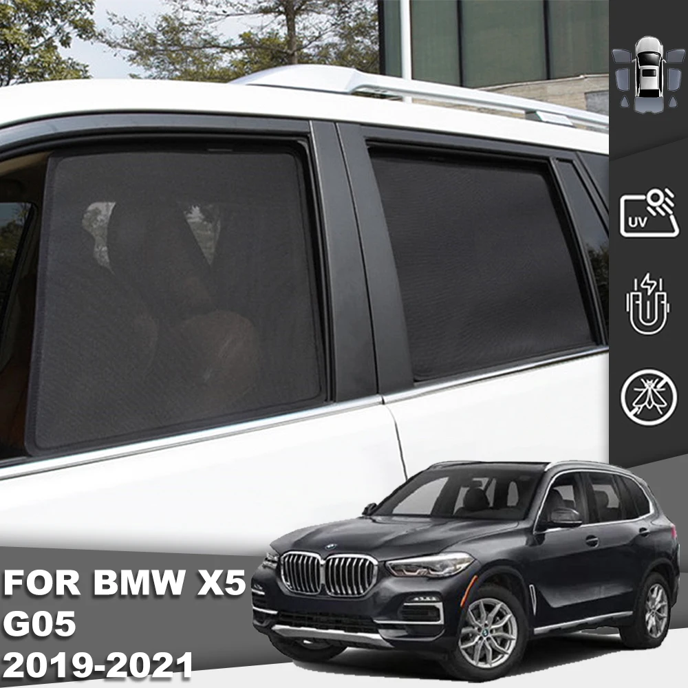 

For BMW X5 G05 F95 2018-2024 IX5 Magnetic Car Sunshade Shield Front Windshield Curtain Rear Side Baby Window Sun Shade Visor